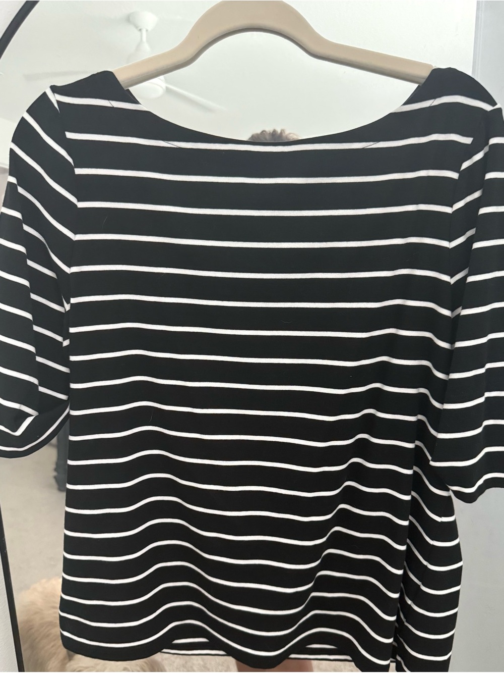 Ralph Lauren Black & White Striped Short Sleeve Tee
